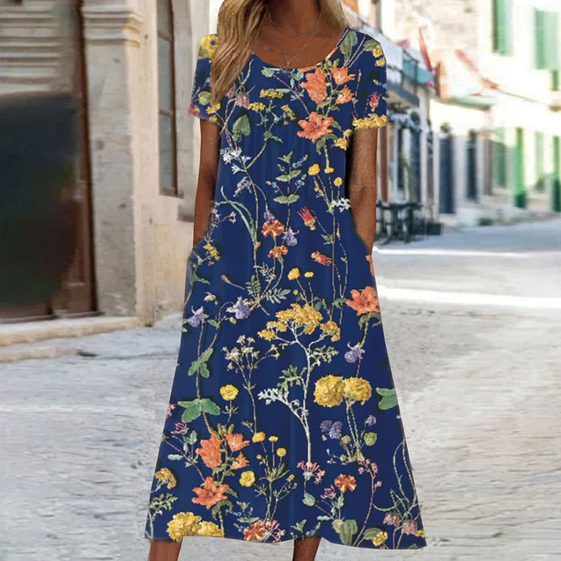 Isaura™ | Boho cvjetna haljina s prekrivačem za trbuh