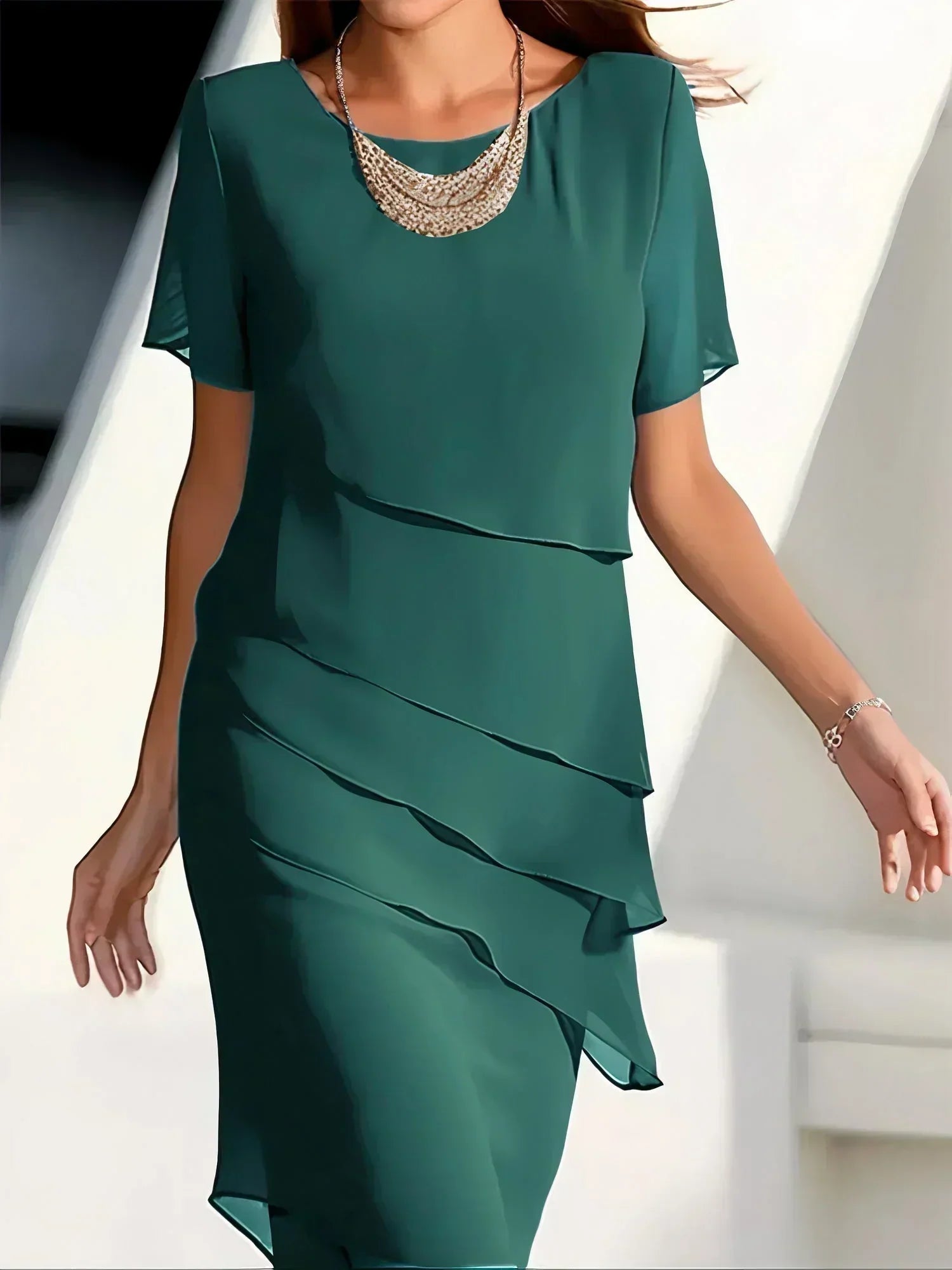 Eva |  Elegantna haljina s preklopima