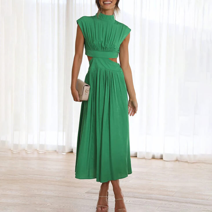 Emilia | Elegantna haljina s visokim ovratnikom